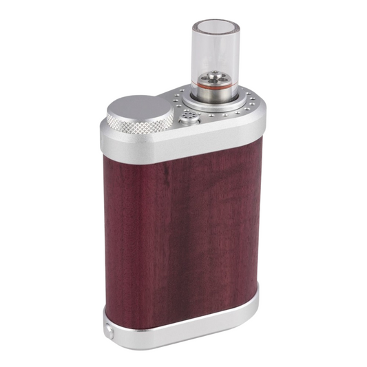 Tinymight 2 with Purple Heart wooden finish and metallic accents on a white background